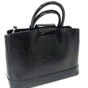 Epi Mirabeau GM 2way Shoulder Bag Tote Bag Handbag Glossy Epi Leather Noir